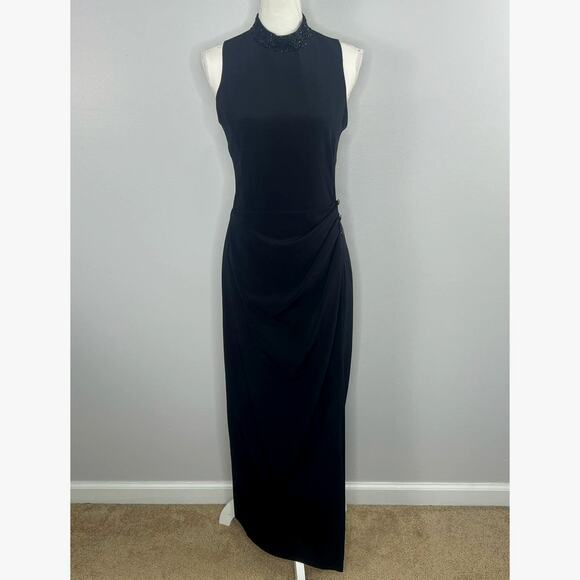 Vintage Evan Picone Maxi Dress Size 8 Formal Special Occasion Gothic - Picture 1 of 5